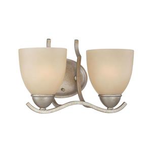 Thomas Lighting Triton Wall Sconce - 2-Light - 12-in x 10.5-in - Silver
