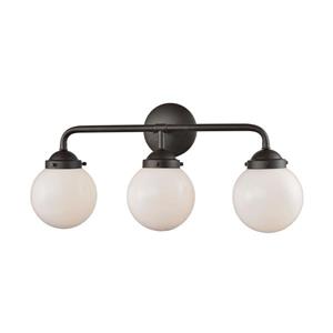 Thomas Lighting Beckett Bathroom Vanity Light - 3-Light - 25.5-in - Oil Rubbed Bronze