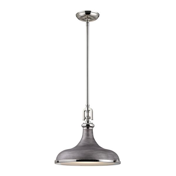 ELK Lighting Rutherford Pendant Light - 1-Light - Polished Nickel