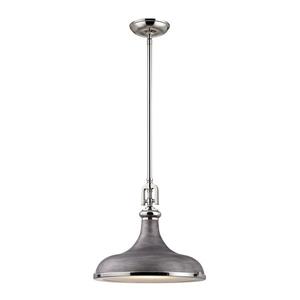 ELK Lighting Rutherford Pendant Light - 1-Light - Polished Nickel