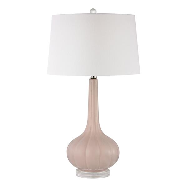 ELK Lighting Fluted Ceramic Table Lamp - 30 -in - Pastel Pink D2459 | RONA