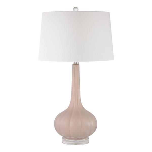 ELK Lighting Fluted Ceramic Table Lamp - 30 -in - Pastel Pink