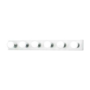 Thomas Lighting Vanity Strips Bathroom Vanity Light - 6-Light - 39-in - Brushed Nickel