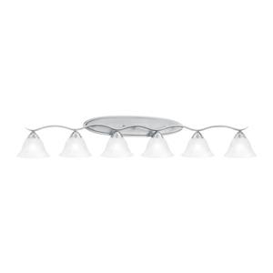 Thomas Lighting Prestige Bathroom Vanity Light - 6-Light - 57-in - Brushed Nickel