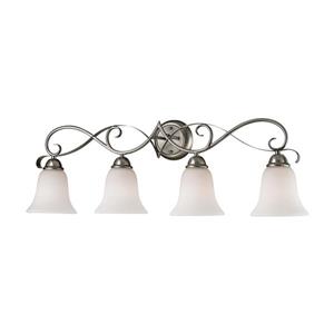 Thomas Lighting Brighton Bathroom Vanity Light - 4-Light - 12-in - Brushed Nickel