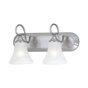 Thomas Lighting Elipse Bathroom Vanity Light - 2-Light - 24.75-in - Brushed Nickel