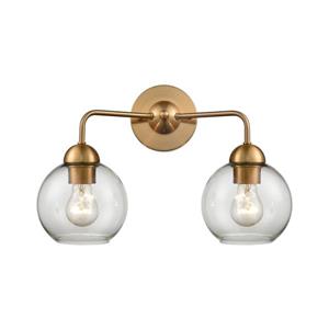 Thomas Lighting Astoria Bathroom Vanity Light - 2-Light - 17-in - Satin Gold