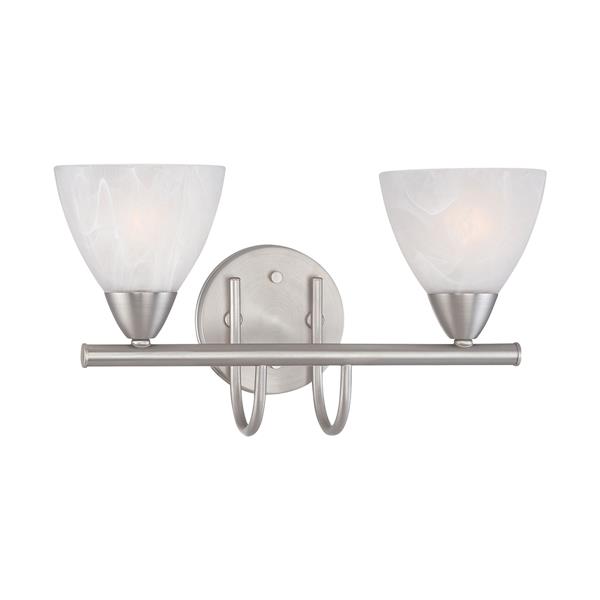 Thomas Lighting Tia Wall Sconce - 2-Light - 15.75-in x 6.88-in - Matte Nickel