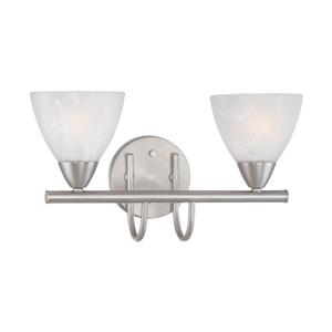 Thomas Lighting Tia Wall Sconce - 2-Light - 15.75-in x 6.88-in - Matte Nickel