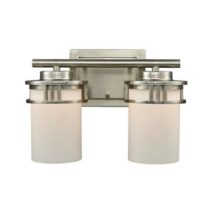 Thomas Lighting Ravendale Bathroom Vanity Light - 2-Light - 24.5-in - Brushed Nickel