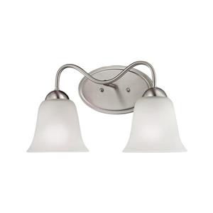 Thomas Lighting Conway Bathroom Vanity Light - 2-Light - 16-in - Brushed Nickel