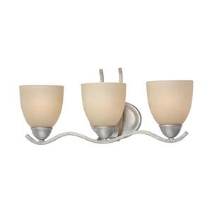 Thomas Lighting Triton Bathroom Vanity Light - 3-Light - 22.5-in - Moonlight Silver