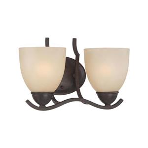 Thomas Lighting Triton Wall Sconce - 2-Light - 12-in x 10.5-in - Sable Bronze