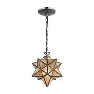 ELK Home Moravian Star Pendant Light - 1-Light - Antique Mercury