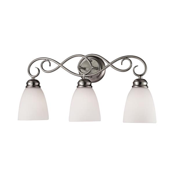 Thomas Lighting Chatham Bathroom Vanity Light - 3-Light - 23-in - Brushed Nickel