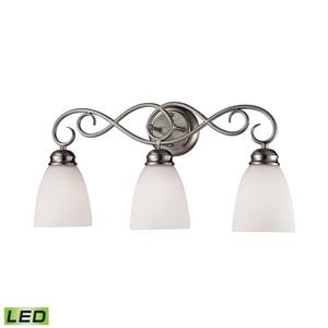 Thomas Lighting Chatham Bathroom Vanity Light - 3-LED Light - 23-in - Brushed Nickel