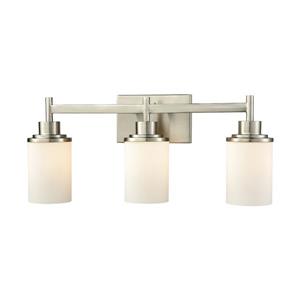 Thomas Lighting Belmar Bathroom Vanity Light - 3-Light - 25-in - Brushed Nickel