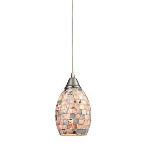 ELK Lighting Capri Mini Pendant Light - 1-Light - Satin Nickel