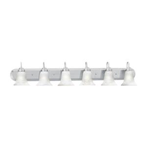 Thomas Lighting Homestead Bathroom Vanity Light - 6-Light - 52-in - Brushed Nickel