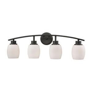 Thomas Lighting Casual Mission Bathroom Vanity Light - 4-Light - 30-in - Oil Rubbed Bronze