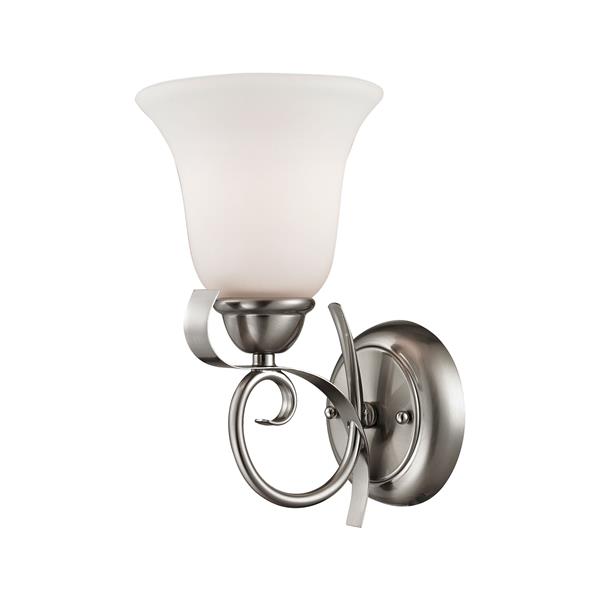 Thomas Lighting Brighton Wall Sconce - 1-Light - 6-in x 10-in - Brushed ...