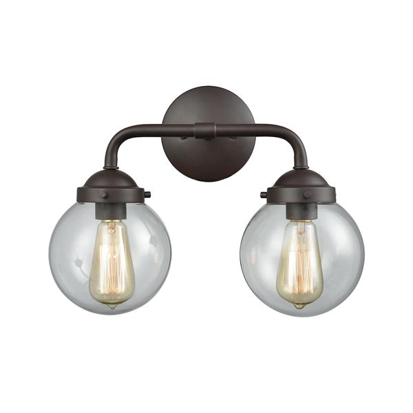 Thomas Lighting Beckett Bathroom Vanity Light - 2-Light - 16-in - Oil Rubbed Bronze