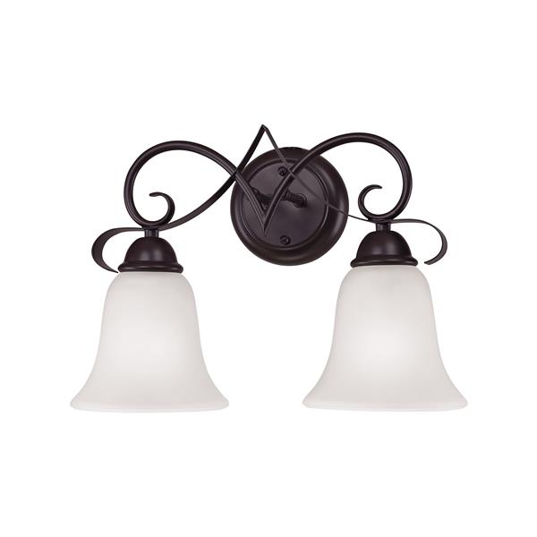 Thomas Lighting Brighton Bathroom Vanity Light - 2-Light - 15-in - Oil Rubbed Bronze