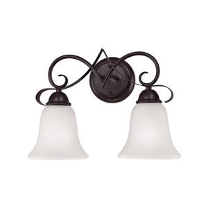 Thomas Lighting Brighton Bathroom Vanity Light - 2-Light - 15-in - Oil Rubbed Bronze