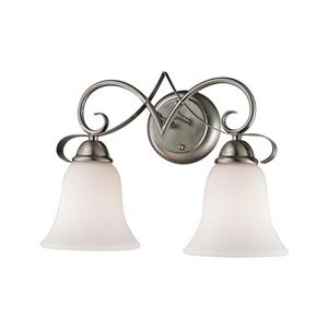 Thomas Lighting Brighton Bathroom Vanity Light - 2-Light - 21-in - Brushed Nickel