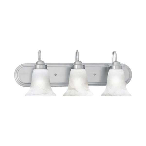 Thomas Lighting Homestead Bathroom Vanity Light - 3-Light - 26-in - Brushed Nickel