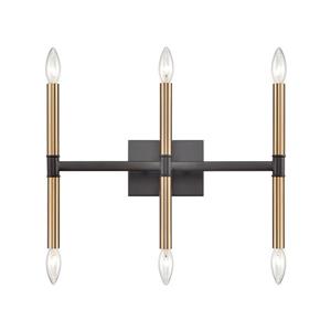 Thomas Lighting Notre Dame Bathroom Vanity Light - 6-Light - 22-in - Oil Rubbed Bronze and Gold