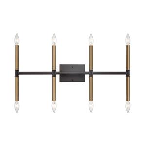 Thomas Lighting Notre Dame Bathroom Vanity Light - 8-Light - 30-in - Oil Rubbed Bronze and Gold