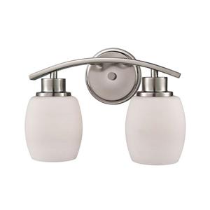 Thomas Lighting Casual Mission Bathroom Vanity Light - 2-Light - 18-in - Brushed Nickel