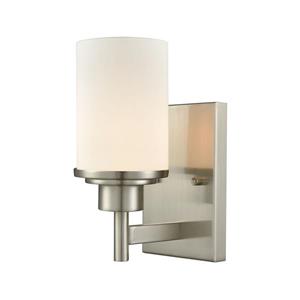 Thomas Lighting Belmar Wall Sconce - 1-Light - 5-in x 9-in - Brushed Nickel