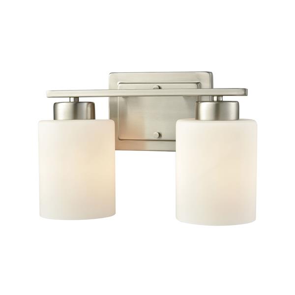 Thomas Lighting Summit Place Bathroom Vanity Light - 2-Light - 15.5-in - Brushed Nickel