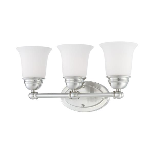 Thomas Lighting Bella Bathroom Vanity Light - 3-Light - 19.75-in - Brushed Nickel