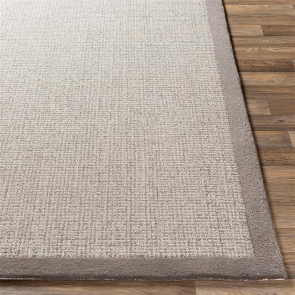Surya Siena Solid Area Rug - 6-ft x 9-ft - Rectangular - Medium Gray