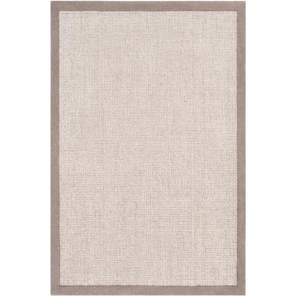 Surya Siena Solid Area Rug - 6-ft x 9-ft - Rectangular - Medium Gray