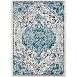 Surya Sunderland Bohemian Area Rug - 6-ft 7-in x 9-ft - Rectangular - Aqua