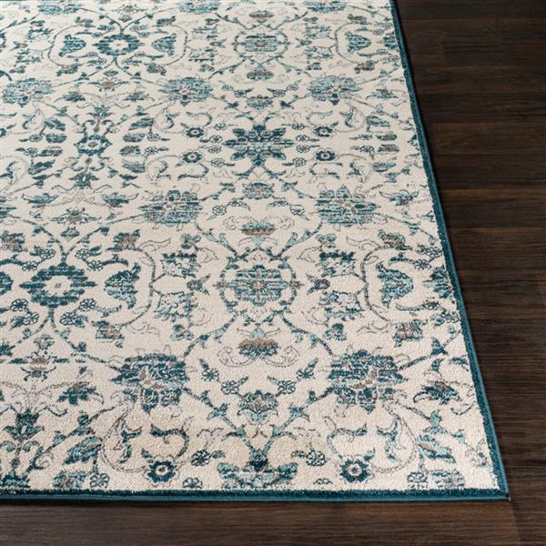 Surya Varanasi Updated Traditional Area Rug - 7-ft 10-in x 10-ft 3-in - Rectangular - Teal