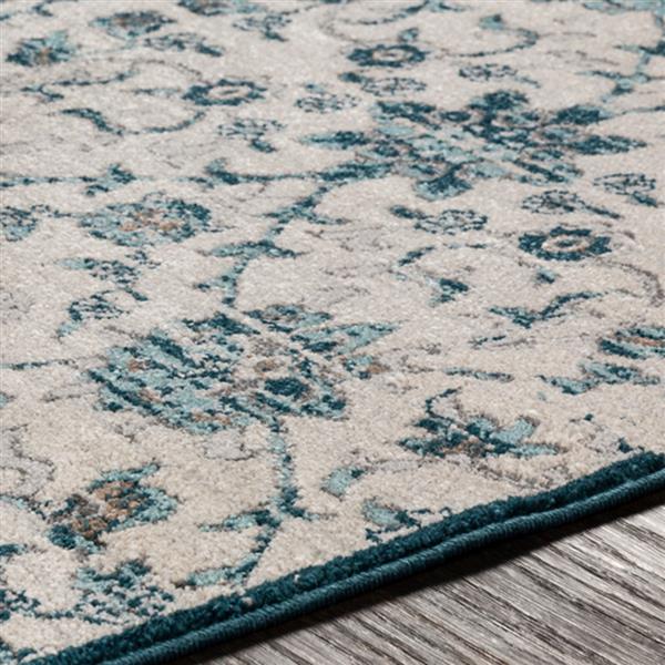 Surya Varanasi Updated Traditional Area Rug - 7-ft 10-in x 10-ft 3-in - Rectangular - Teal