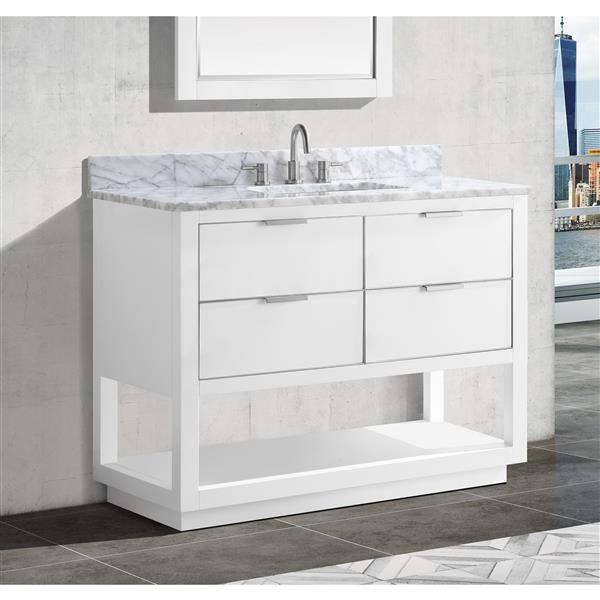 Avanity Mason 42-in White Freestanding Bathroom Vanity Cabinet