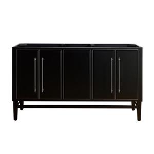 Avanity Mason 60-in Black Bathroom Vanity Cabinet with Nickel Hardware