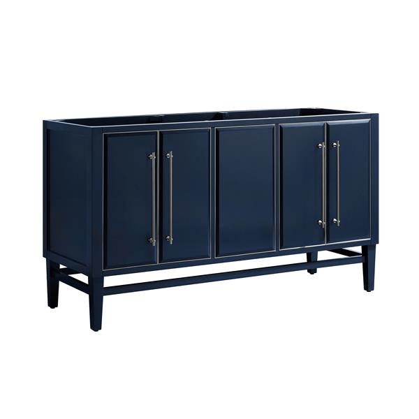 Avanity Mason 60-in Navy Blue Bathroom Vanity Cabinet with Nickel Hardware