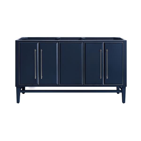 Avanity Mason 60-in Navy Blue Bathroom Vanity Cabinet with Nickel Hardware