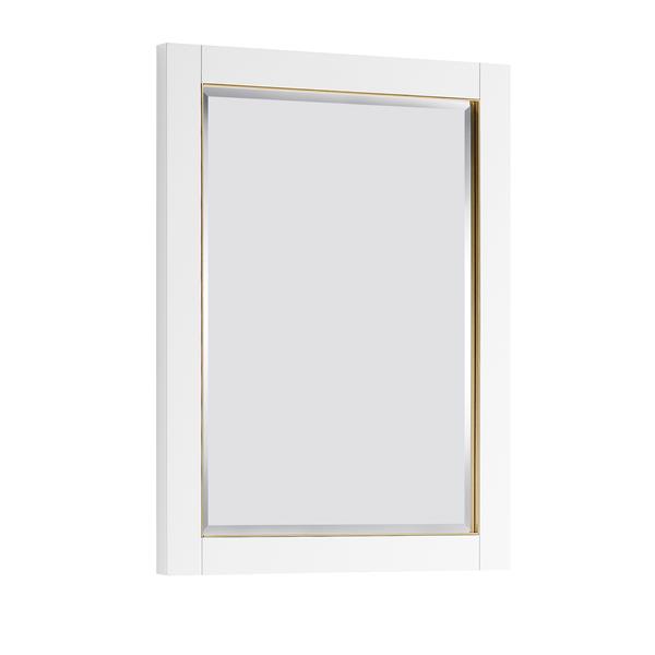 Avanity Mason 24-in Mirror - White/ Matte Gold