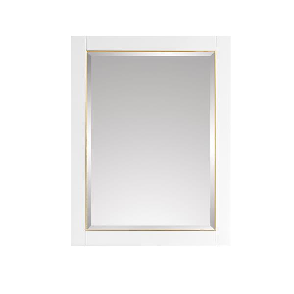 Avanity Mason 24-in Mirror - White/ Matte Gold