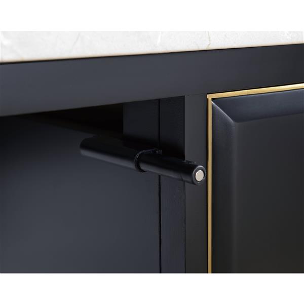 Avanity Mason 60-in Black Bathroom Vanity Cabinet with Matte Gold Hardware