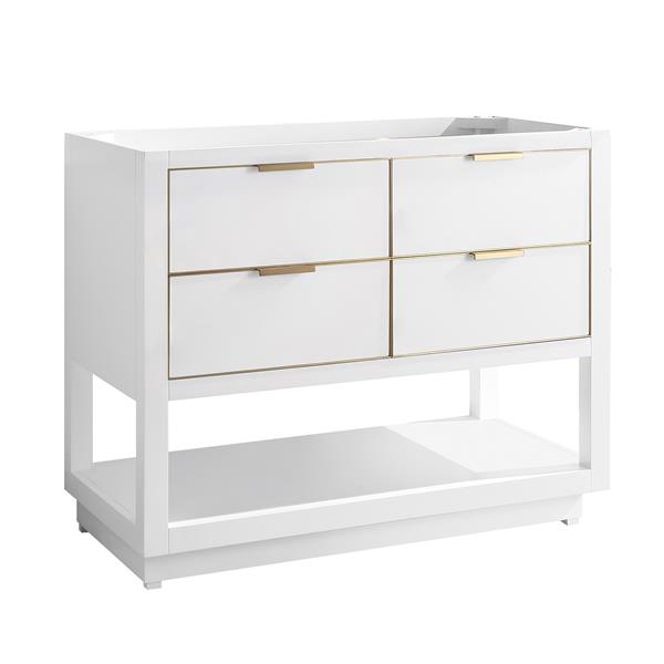 Avanity Mason 42-in White Bathroom Vanity Cabinet with Gold Hardware