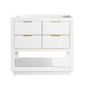 Avanity Mason 36-in White Bathroom Vanity Cabinet with Gold Hardware